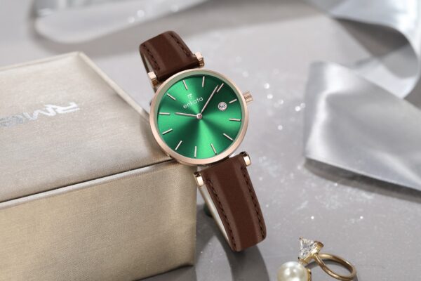 VELA GREEN BROWN LEATHER